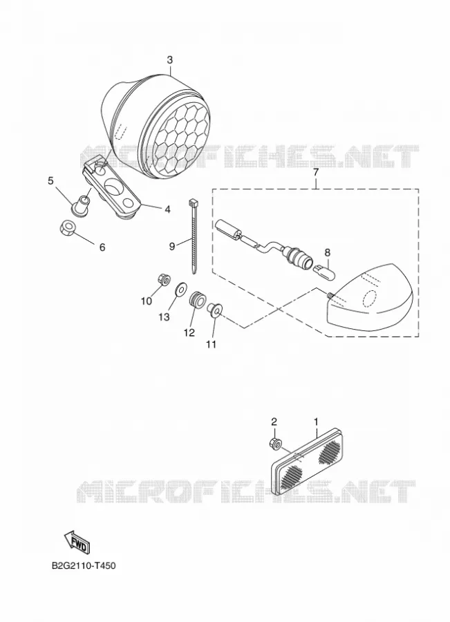 ACHTERLICHT Yamaha MOTO 450 2020 YZF  YZ450F