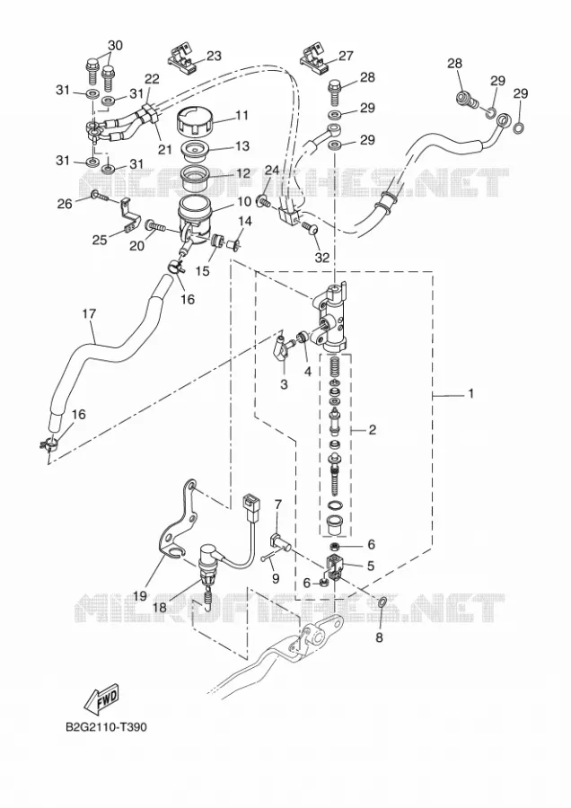 REMPOMP ACHTER Yamaha MOTO 700 2020 XSR  MTM690