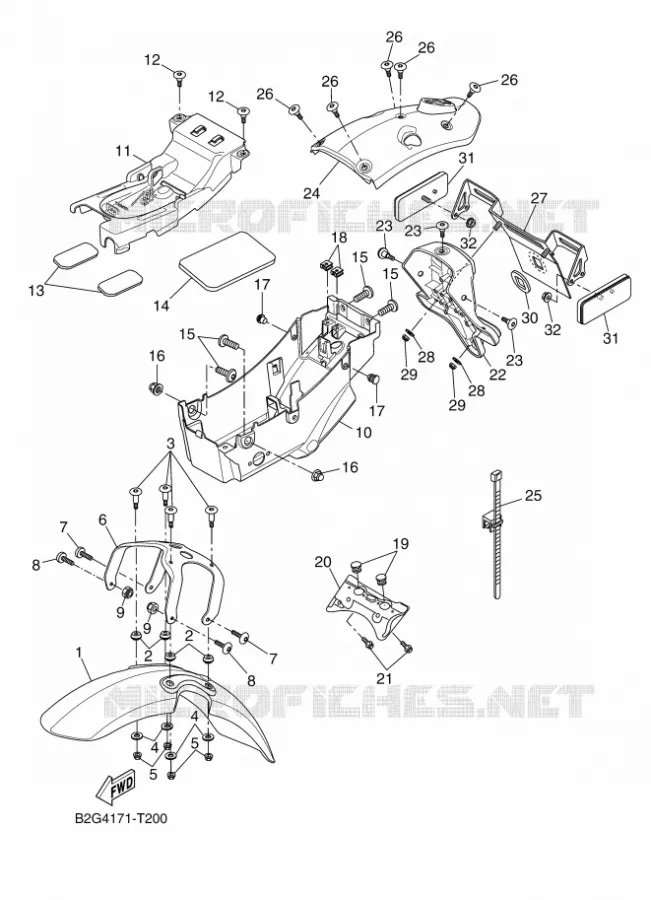 SPATBORD Yamaha MOTO 700 2020 XSR  MTM690