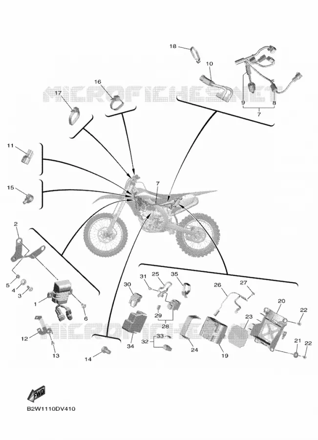 ELECTRISCH 2 Yamaha MOTO 450 2020 YZF  YZ450F