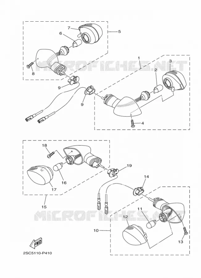 KNIPPERLICHT Yamaha MOTO 900 2020 TRACER  MTT09AL / MTT850