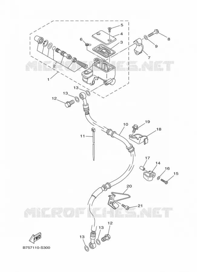 REMPOMP VOOR Yamaha MOTO 200 2020 TW  TW200L1 / TW200E