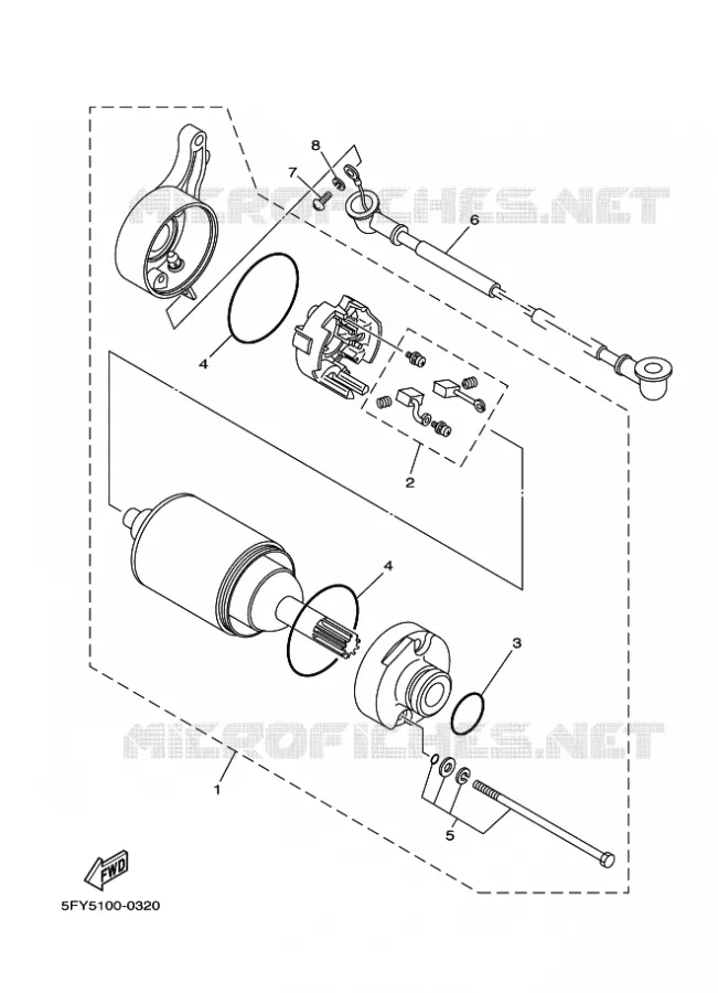 STARTMOTOR Yamaha MOTO 200 2020 TW  TW200L1 / TW200E