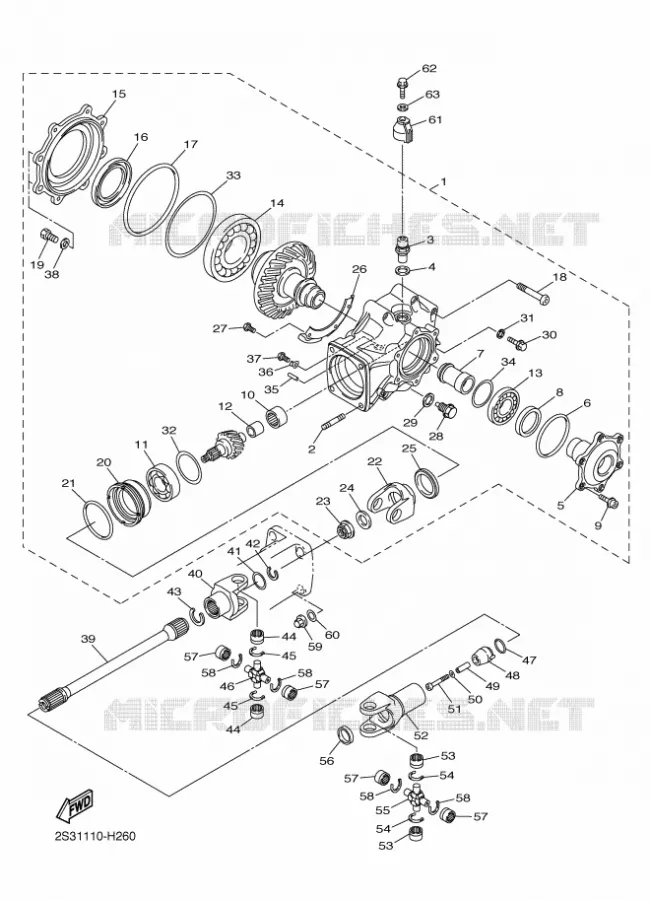 AANDRIJFAS Yamaha MOTO 1700 2020 VMAX  VMX17AL / VMX17
