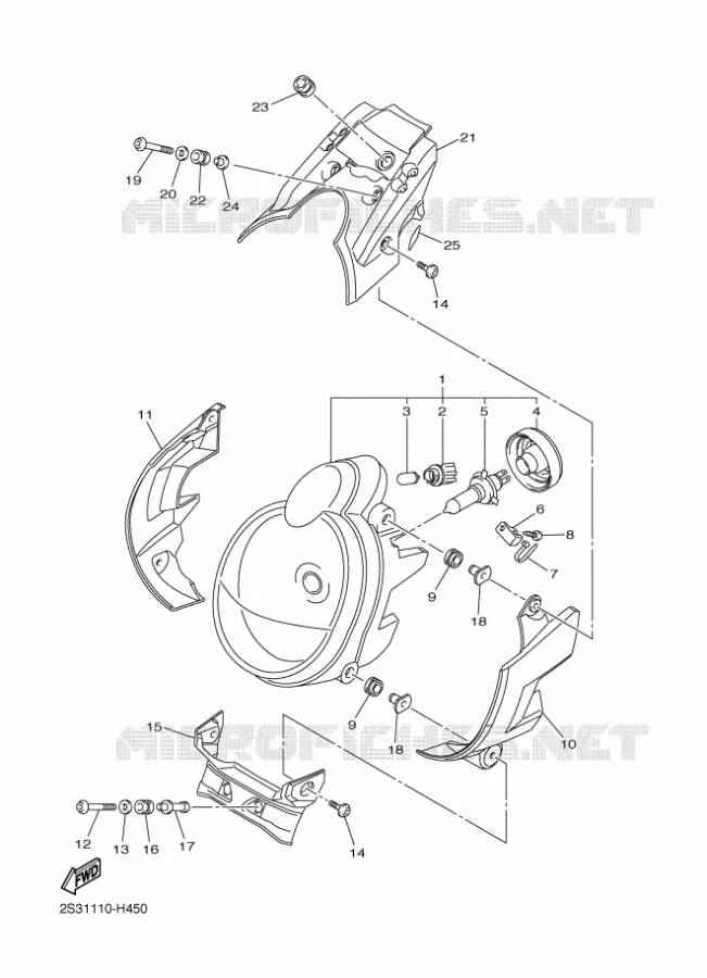KOPLAMP Yamaha MOTO 1700 2020 VMAX  VMX17AL / VMX17