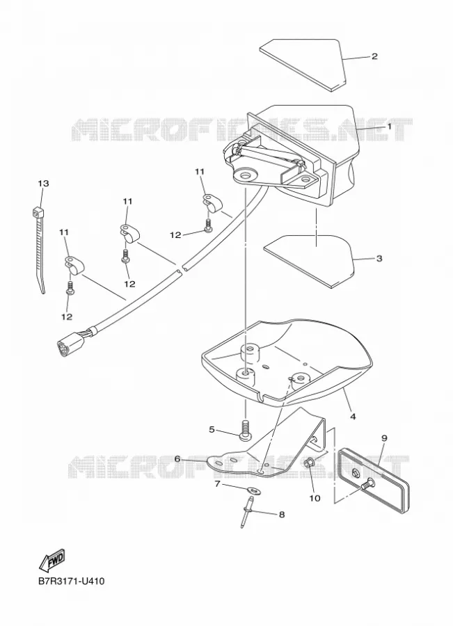 ACHTERLICHT Yamaha MOTO 250 2020 WRF  WR250FL