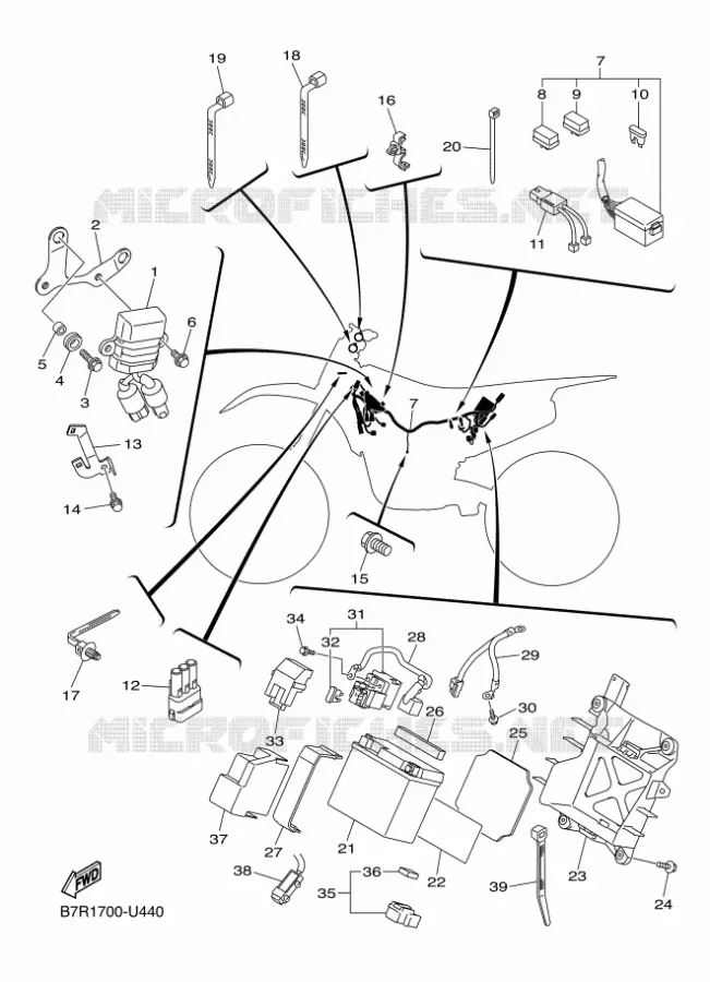 ELECTRISCH 2 Yamaha MOTO 250 2020 WRF  WR250FL