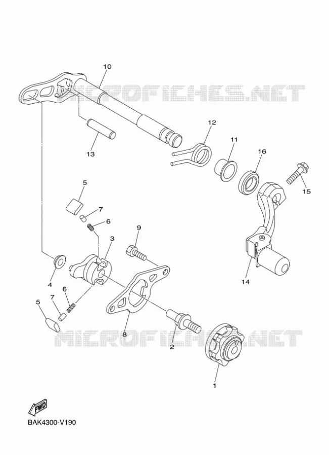 SCHAKEL STANG / PEDAAL Yamaha MOTO 250 2020 WRF  WR250FL