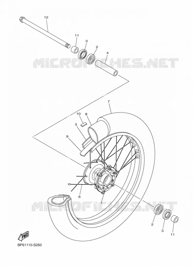 VOORWIEL Yamaha MOTO 950 2020 BOLT  XVS95CL / XVS950CU