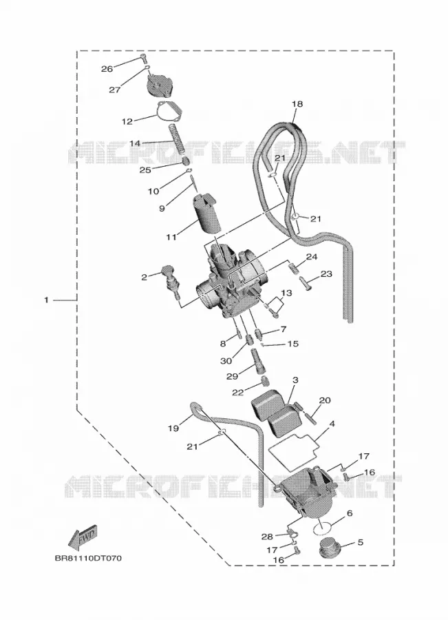 CARBURATEUR  Yamaha MOTO 65 2020 YZ  YZ65
