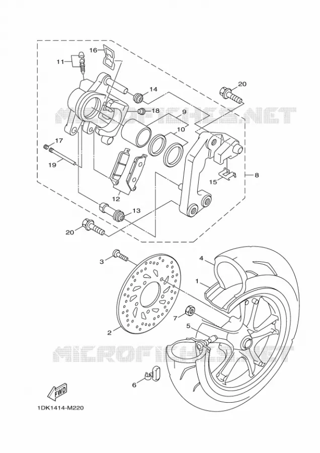 ACHTERWIEL Yamaha SCOOTER 155 2020 SMAX  XC155L