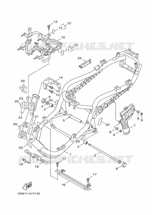 FRAME Yamaha SCOOTER 155 2020 SMAX  XC155L