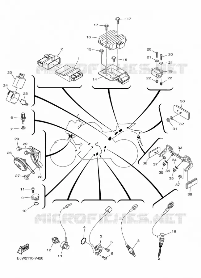 ELECTRISCH 2 Yamaha MOTO 300 2020 MT  MT03AL / MTN320-A