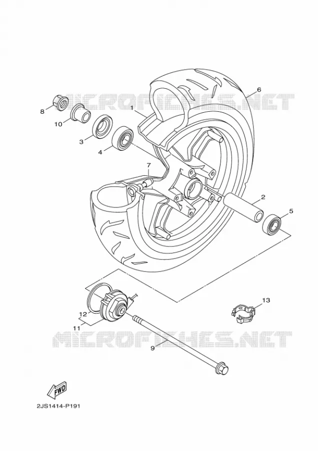 VOORWIEL Yamaha SCOOTER 125 2020 BWS  YW125L