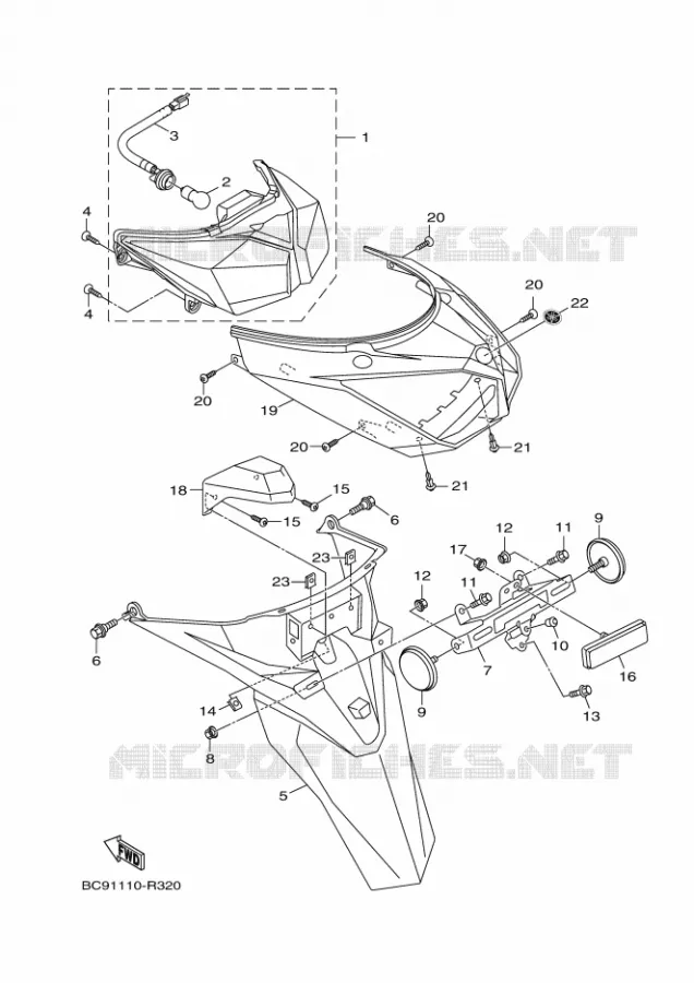 ACHTERLICHT Yamaha SCOOTER 125 2020 BWS  YW125L
