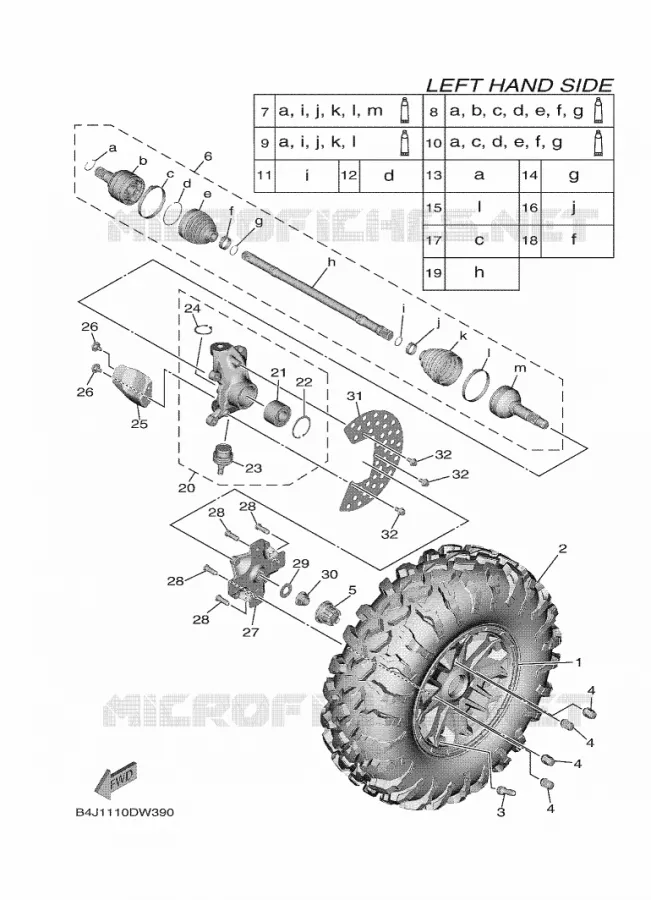 VOORWIEL Yamaha SIDE BY SIDE 1000 2024 WOLVERINE  YX10FRPSR / YXF1000EWS