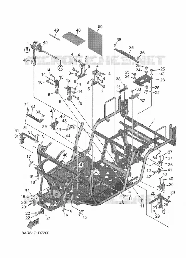 FRAME Yamaha SIDE BY SIDE 850 2024 WOLVERINE  YX85FPAR / YXF850E