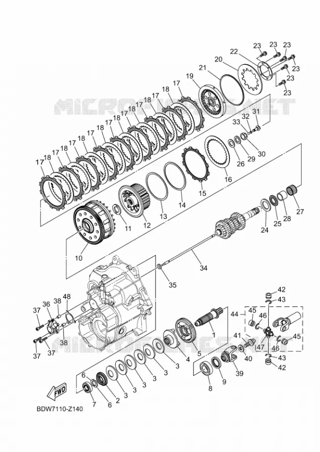 STARTMOTOR KOPPELINGS Yamaha SIDE BY SIDE 1000 2024 YXZ  YX10ZXPSR / YXZ1000ETS