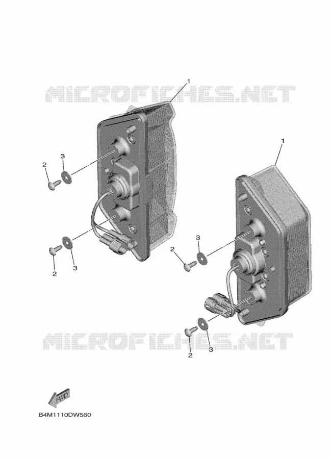 ACHTERLICHT Yamaha SIDE BY SIDE 1000 2024 WOLVERINE  YX10EPSR / YXE1000EN