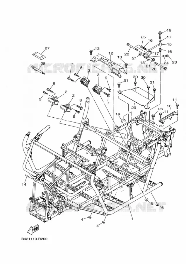FRAME Yamaha SIDE BY SIDE 700 2024 VIKING  YX70MPR / YXM700E
