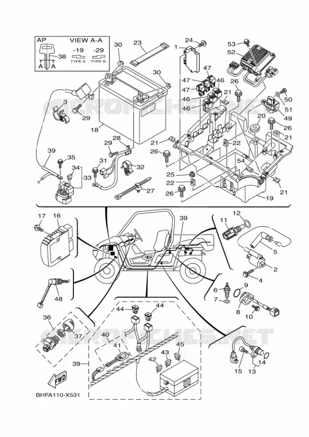 ELECTRISCH 1 Yamaha SIDE BY SIDE 700 2024 VIKING  YX70MPR / YXM700E