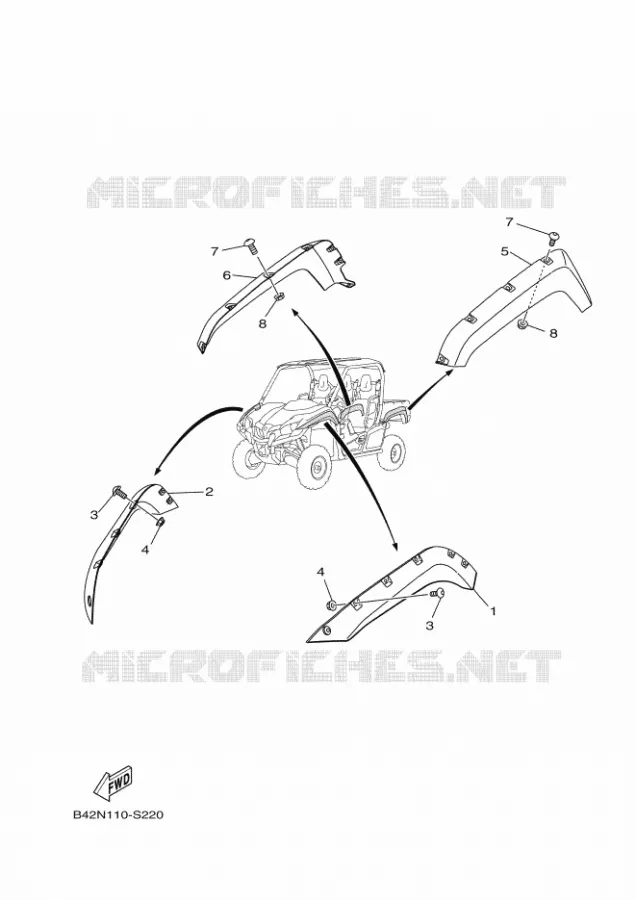 SPATBORD Yamaha SIDE BY SIDE 700 2024 VIKING  YX70MPSR / YXM700ES