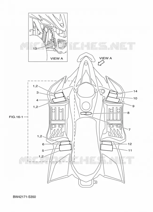 STICKER / LABEL 1 Yamaha QUAD 50 2024 YFZ  YF05ZR