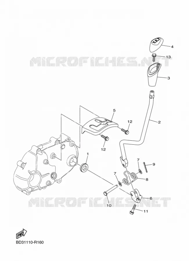 SCHAKEL STANG / PEDAAL Yamaha QUAD 110 2024 RAPTOR  YF11RR / YFM110R