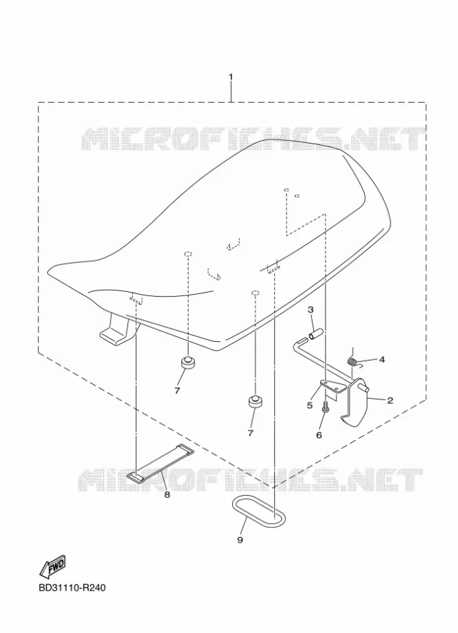 SELLE Yamaha QUAD 110 2024 RAPTOR  YF11RR / YFM110R