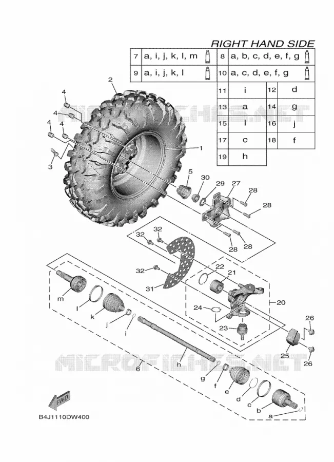 WIEL VOOR 2 Yamaha SIDE BY SIDE 1000 2023 WOLVERINE  YX10FRPLP / YXF1000EWS