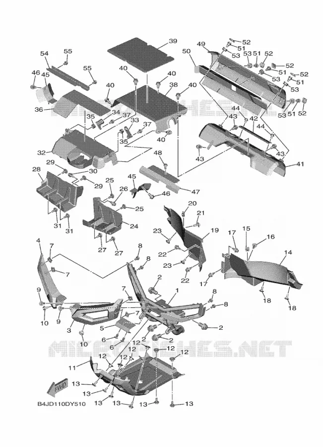 BUMPER Yamaha SIDE BY SIDE 1000 2023 WOLVERINE  YX10FRPLP / YXF1000EWS