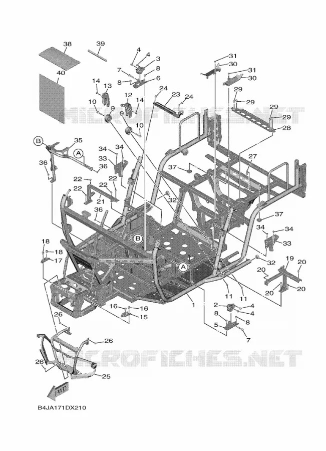 FRAME Yamaha SIDE BY SIDE 1000 2023 WOLVERINE  YX10FRPSP / YXF1000EWS
