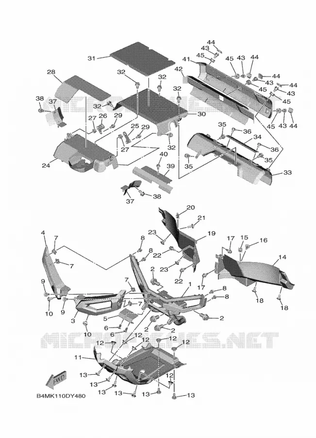 BUMPER Yamaha SIDE BY SIDE 1000 2023 WOLVERINE  YX10ERPSP / YXE1000EWS