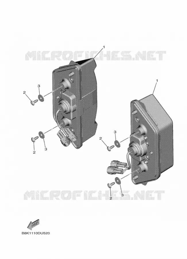 ACHTERLICHT Yamaha SIDE BY SIDE 850 2023 WOLVERINE  YX85EPSP / YXE850ENS