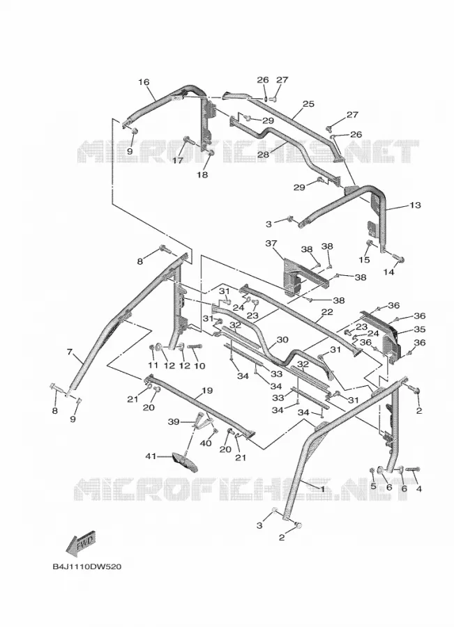 BUMPER 2 Yamaha SIDE BY SIDE 850 2023 WOLVERINE  YX85FPSP / YXF850ES