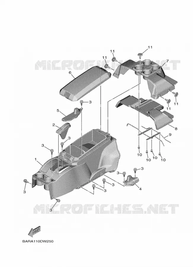 ZIJKUIPDEEL 3 Yamaha SIDE BY SIDE 850 2023 WOLVERINE  YX85FPSP / YXF850ES