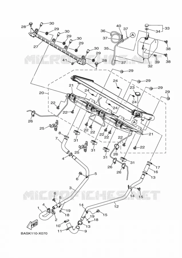 RADIATEUR / SLANG Yamaha SIDE BY SIDE 1000 2023 YXZ  YX10ZXPSP / YXZ1000ETS