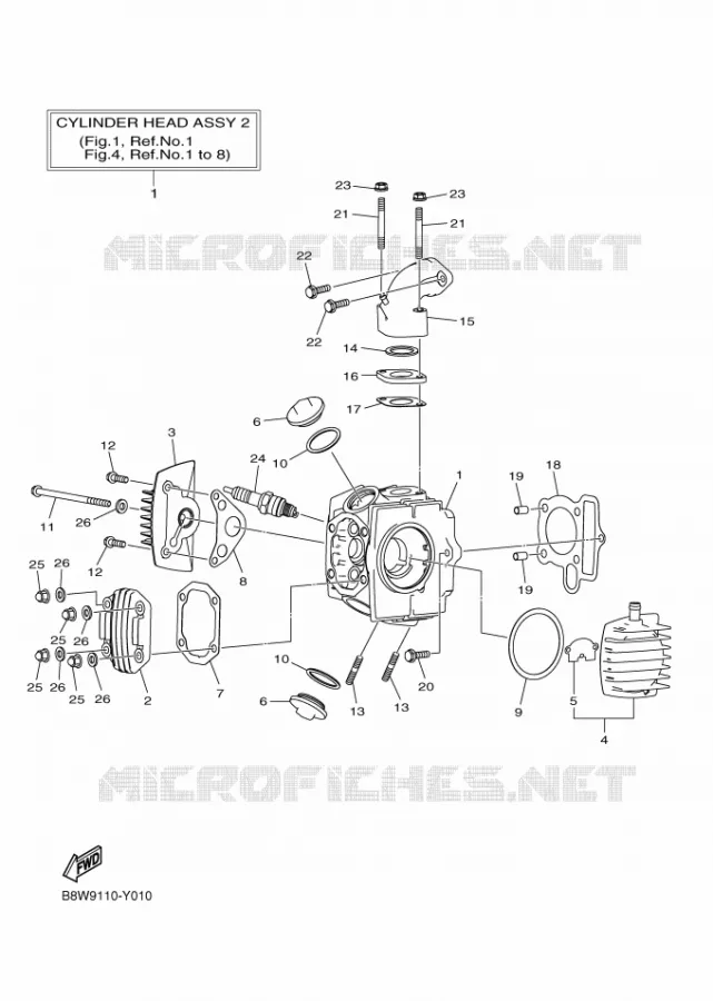 CILINDERKOP Yamaha QUAD 90 2023 RAPTOR  YF09RP / YFM90R