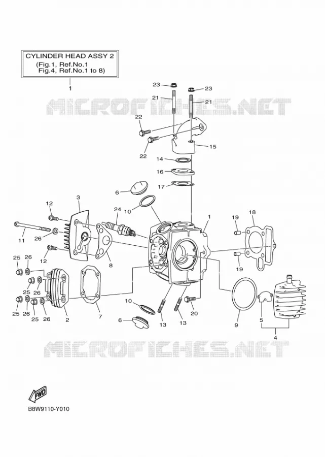 CILINDERKOP Yamaha QUAD 90 2023 RAPTOR  YF09RP / YFM90R