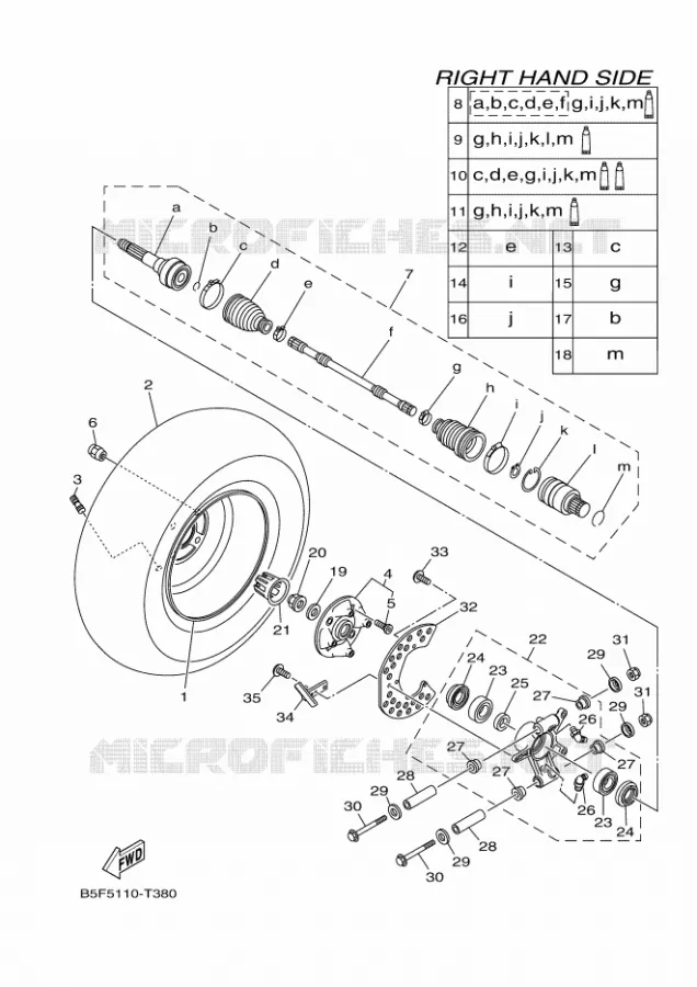 ACHTERWIEL 2 Yamaha SIDE BY SIDE 700 2023 VIKING  YX70MPSP / YXM700ES