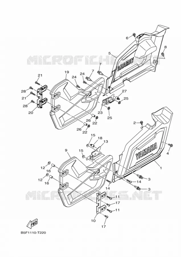 ZIJKUIPDEEL Yamaha SIDE BY SIDE 700 2023 VIKING  YX70MPSP / YXM700ES