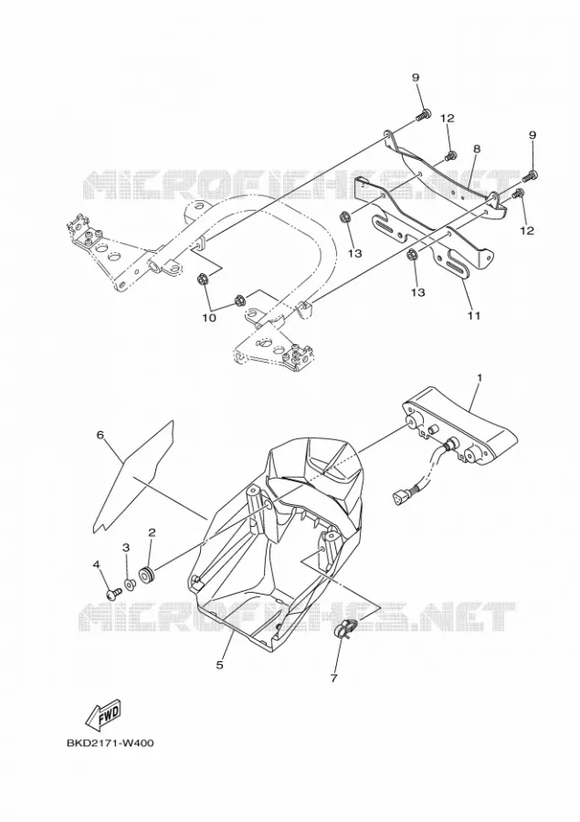 ACHTERLICHT Yamaha QUAD 450 2023 YFZ  YF45ZP