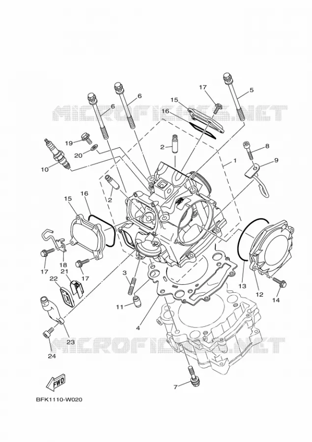 CILINDERKOP Yamaha QUAD 700 2023 RAPTOR  YF70RSP / YFM700R