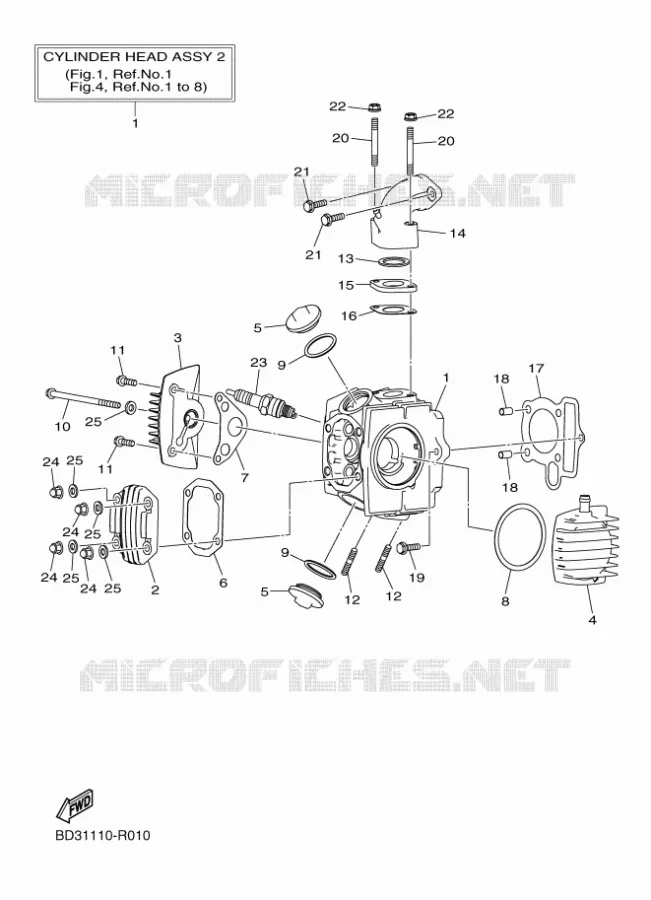 CILINDERKOP Yamaha QUAD 90 2022 RAPTOR  YF09RN / YFM90R