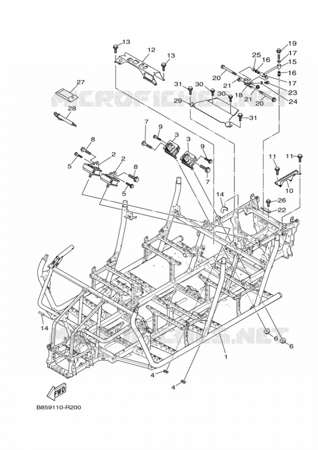 FRAME Yamaha SIDE BY SIDE 700 2022 VIKING  YX70CPN / YXC700E