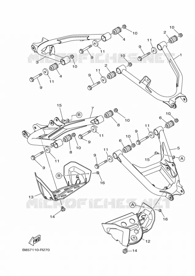 ACHTERBRUG Yamaha SIDE BY SIDE 700 2022 VIKING  YX70MPSN / YXM700ES