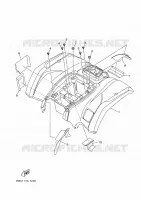 ACHTERSPATBORD  voor Yamaha KODIAK 450 2022