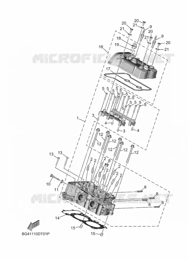 CILINDER Yamaha SIDE BY SIDE 850 2021 WOLVERINE  YX85EPAM / YXE850EN