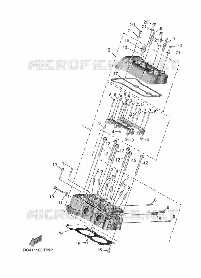 CILINDER Yamaha SIDE BY SIDE 850 2021 WOLVERINE  YX85EPAM / YXE850EN