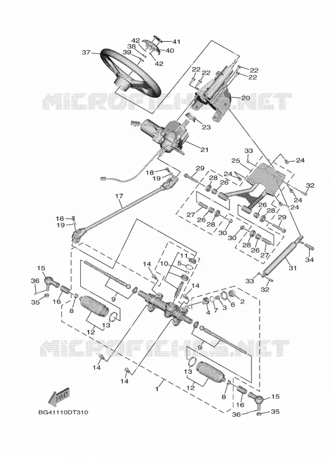 STUUR Yamaha SIDE BY SIDE 850 2021 WOLVERINE  YX85FPAM / YXF850E